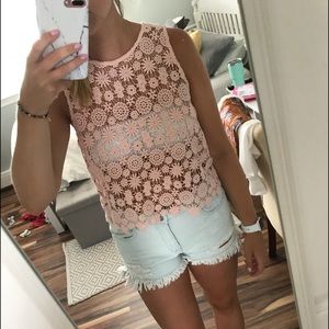 FOREVER 21 lace crop top